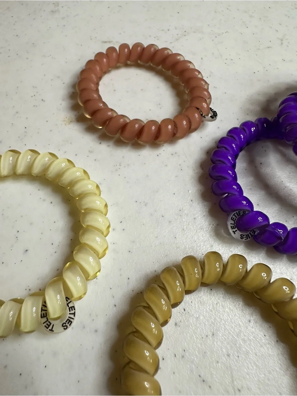 Teleties Hair Coil Tie Lot 12 Mixed Colors Leopard Giraffe Spiral Hair Bands